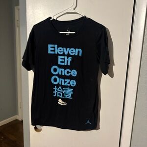 Jordan Black and Blue Short Sleeve Tee